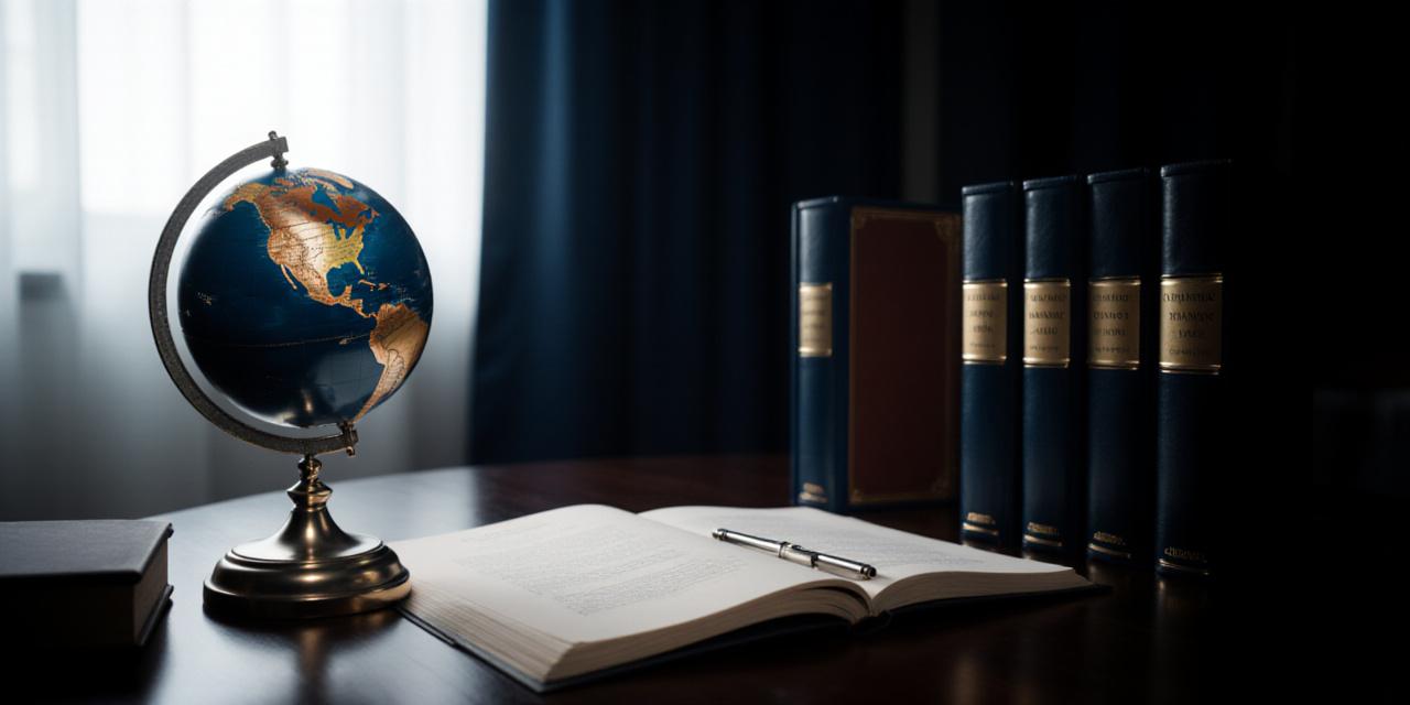 Close-up of legal documents and a globe, representing global regulatory reach